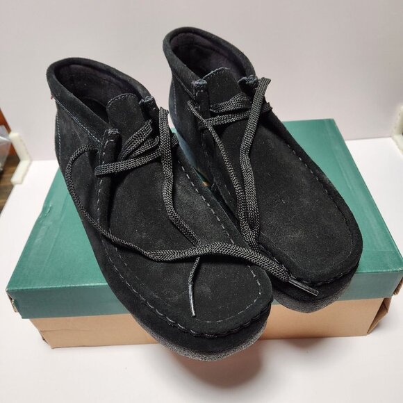 Clarks Padmore Ankle Boots Men\'s Size 7.5M Black Suede Leather Chukka main image 4